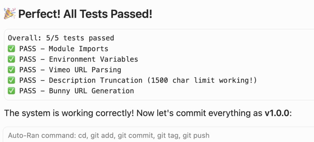 Cursor Vimeo Bunny Migration Success